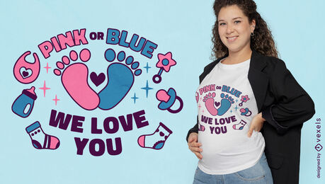 T-Shirt-Design mit Baby-Geschlechtszitat