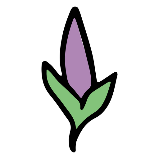 Mandrake purple flower PNG Design