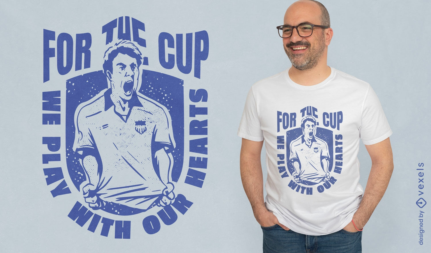 For the cup soccer player Qatar t-shirt design