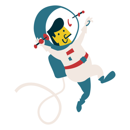 Astronaut floating in the intergalactic world PNG Design
