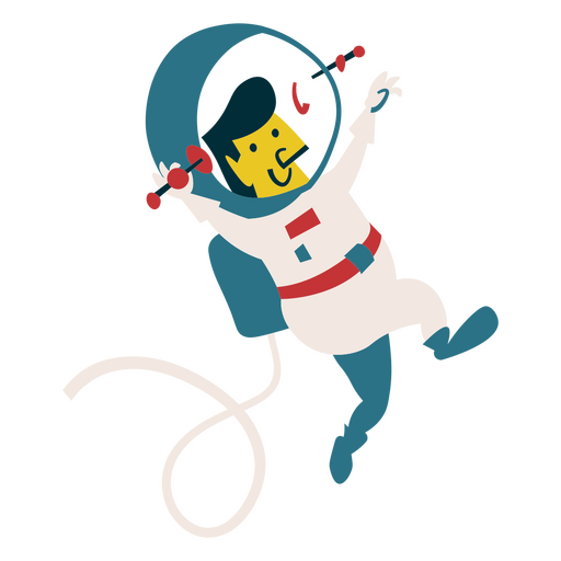 Astronauta flotando en el mundo intergaláctico Diseño PNG