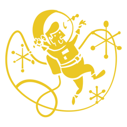 Astronauta explorando no espaço Desenho PNG
