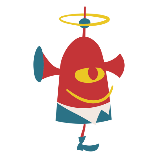 One eyed futuristic robot PNG Design