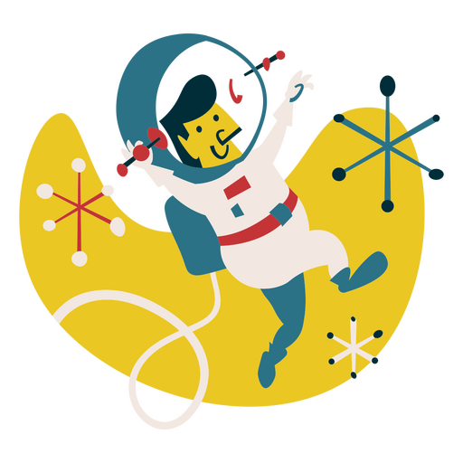 Astronaut exploring the cosmos PNG Design