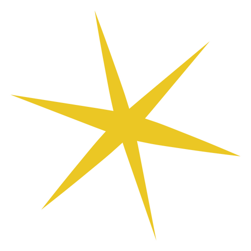 Yellow star simple icon PNG Design