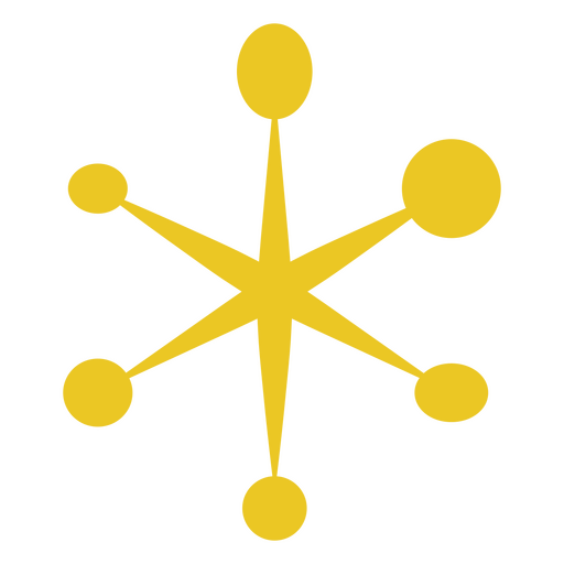 Yellow star with a yellow circle in the middle PNG Design