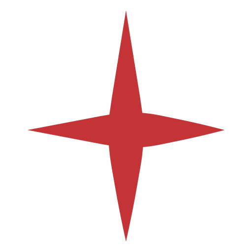 Red star simple icon PNG Design