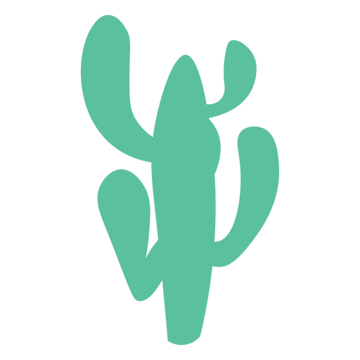 Cactus verde cuatro espinas Diseño PNG