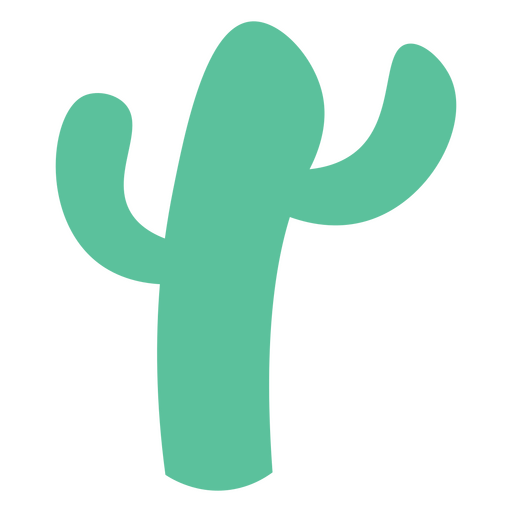 Minimalistische Ikone des gr?nen Kaktus PNG-Design