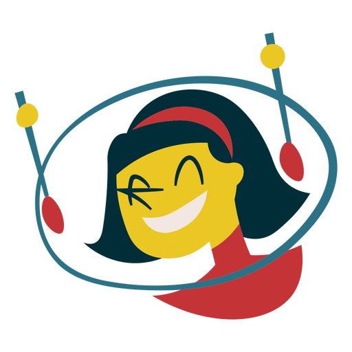 Mujer intergaláctica con casco de astronauta Diseño PNG