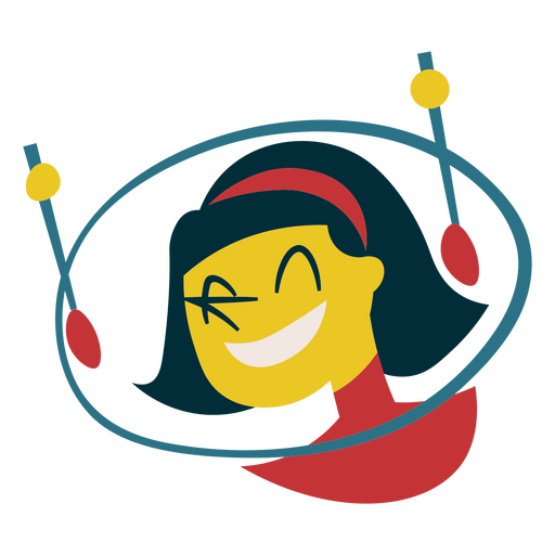 Mulher intergaláctica usando um capacete de astronauta Desenho PNG