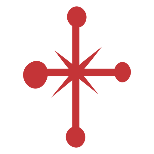 Icono simple de la cruz roja Diseño PNG