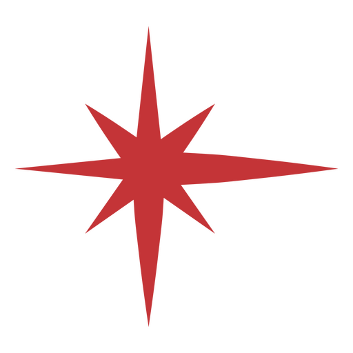 Brillo de estrella roja para Navidad Diseño PNG