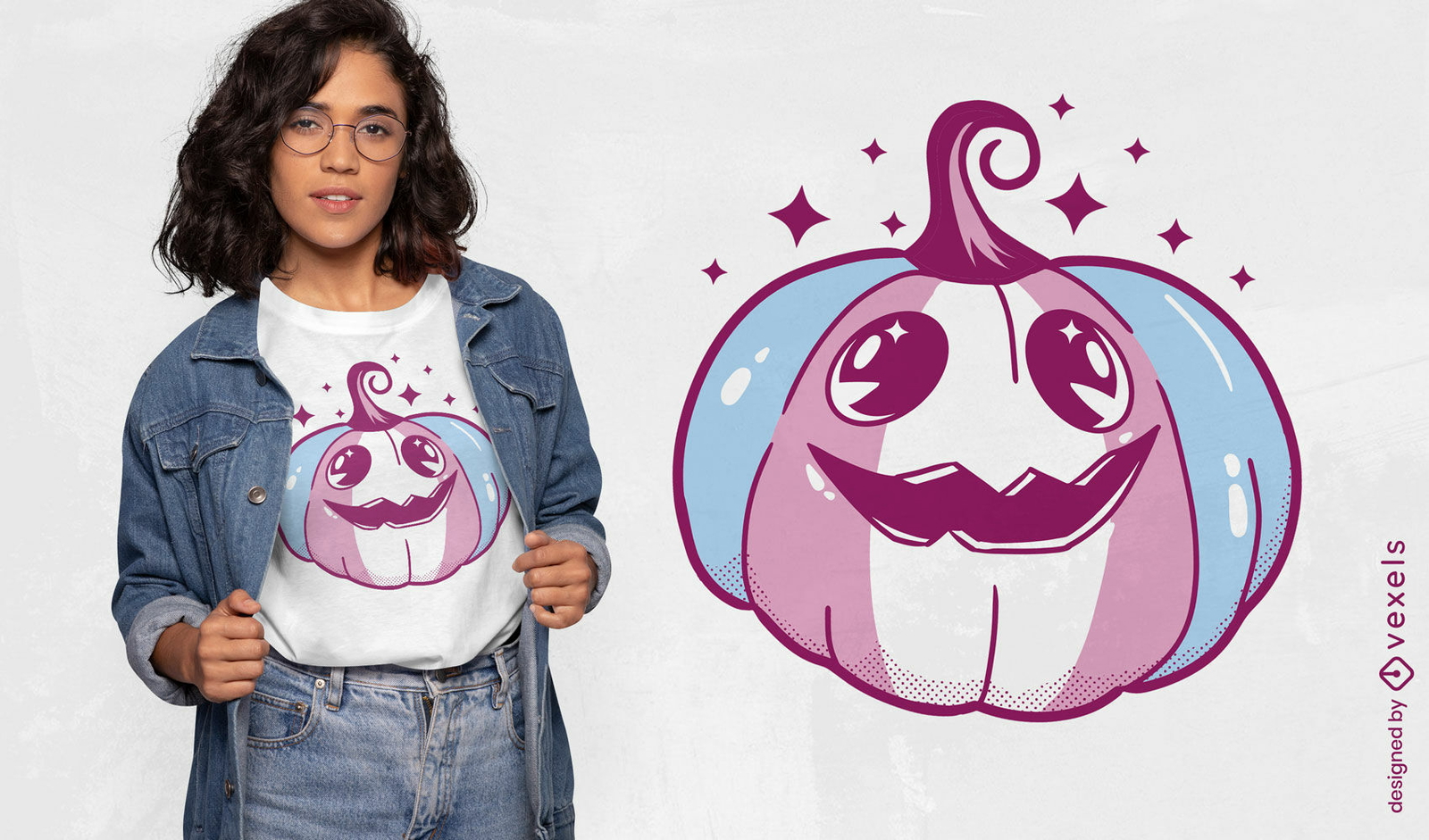 Diseño de camiseta de calabaza transgénero.