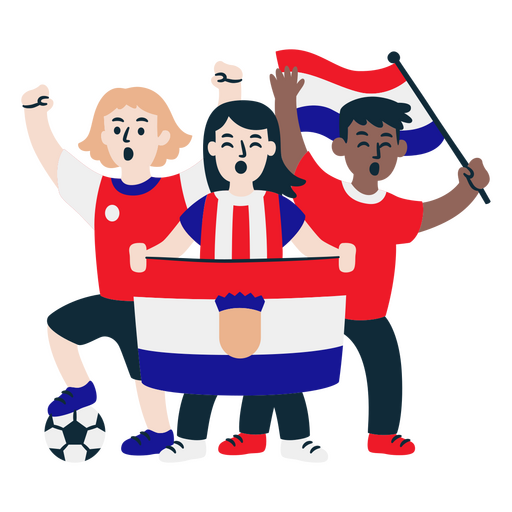 Aficionados al fútbol de Holanda Diseño PNG