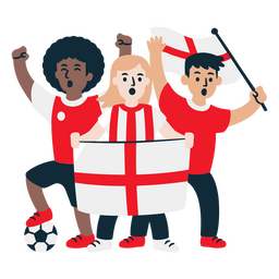 Fãs de futebol da Inglaterra Desenho PNG