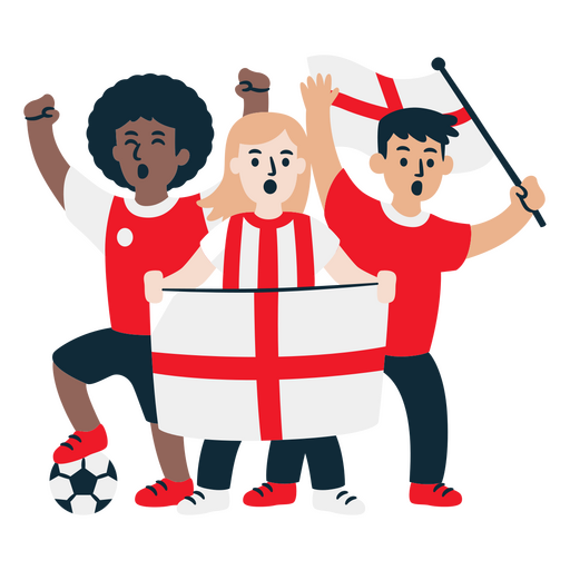 Aficionados al fútbol de Inglaterra Diseño PNG