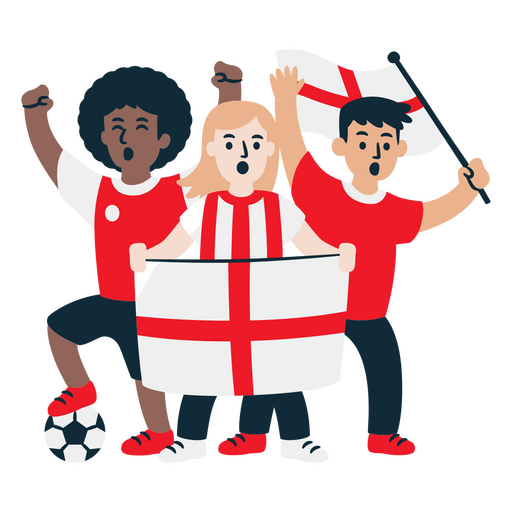 Fãs de futebol da Inglaterra Desenho PNG