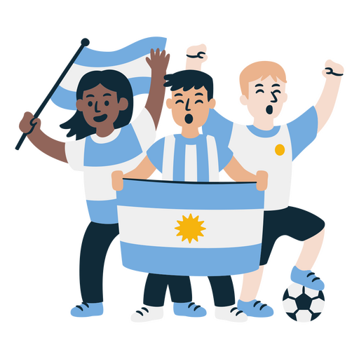 Aficionados al fútbol argentino Diseño PNG