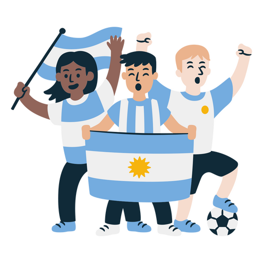 Argentina soccer fans  PNG Design