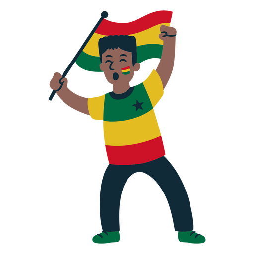 Fanático por futebol de Gana Desenho PNG