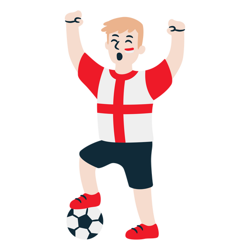 England soccer fanatic PNG Design