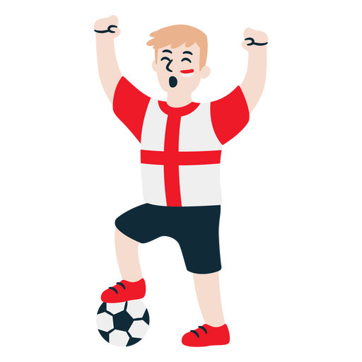 Fanático del fútbol de Inglaterra Diseño PNG