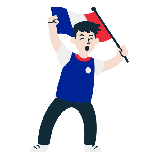 fanático por futebol frança Desenho PNG