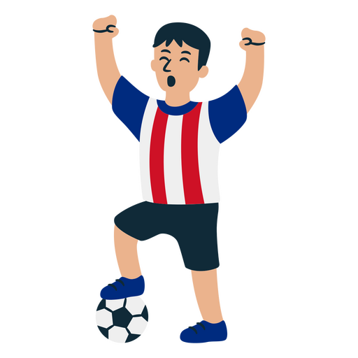 Fanático del fútbol costarricense. Diseño PNG