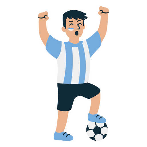 Argentinien Fußballfanatiker PNG-Design