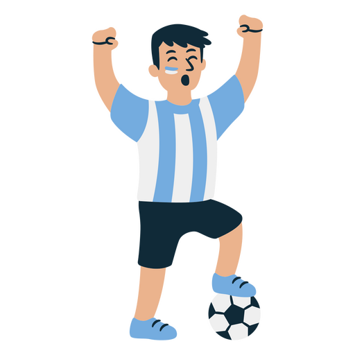 Fanático por futebol argentino Desenho PNG