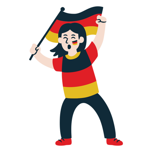 Deutschland-Fußballfanatiker PNG-Design