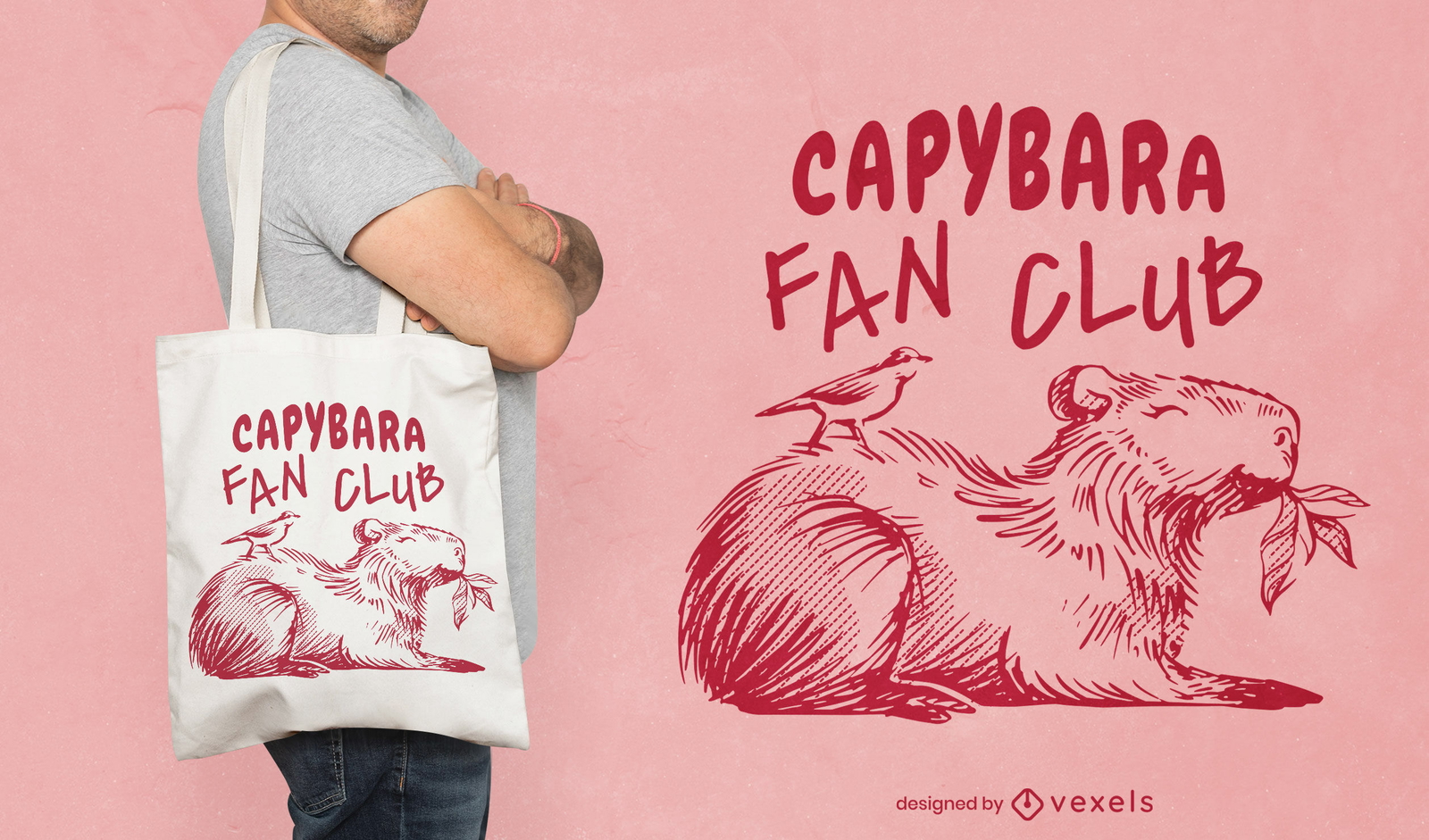 Diseño de bolso de mano del club de fans de Capubara