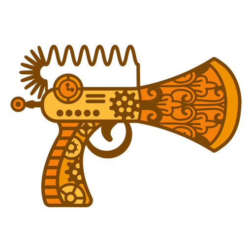 Steampunk monocromático de arma Desenho PNG