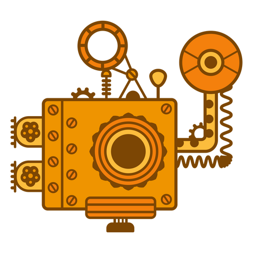 Câmera monocromática steampunk Desenho PNG