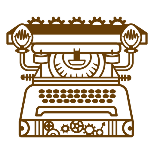 Typewriter filled stroke steampunk PNG Design