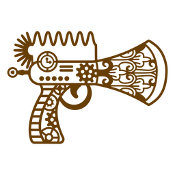 Weapon filled stroke steampunk PNG Design
