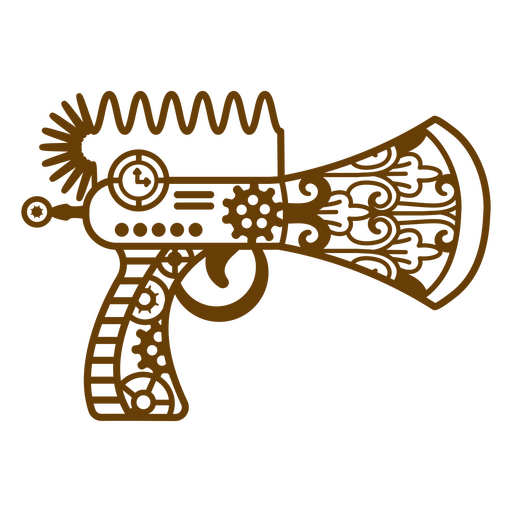 Weapon filled stroke steampunk PNG Design