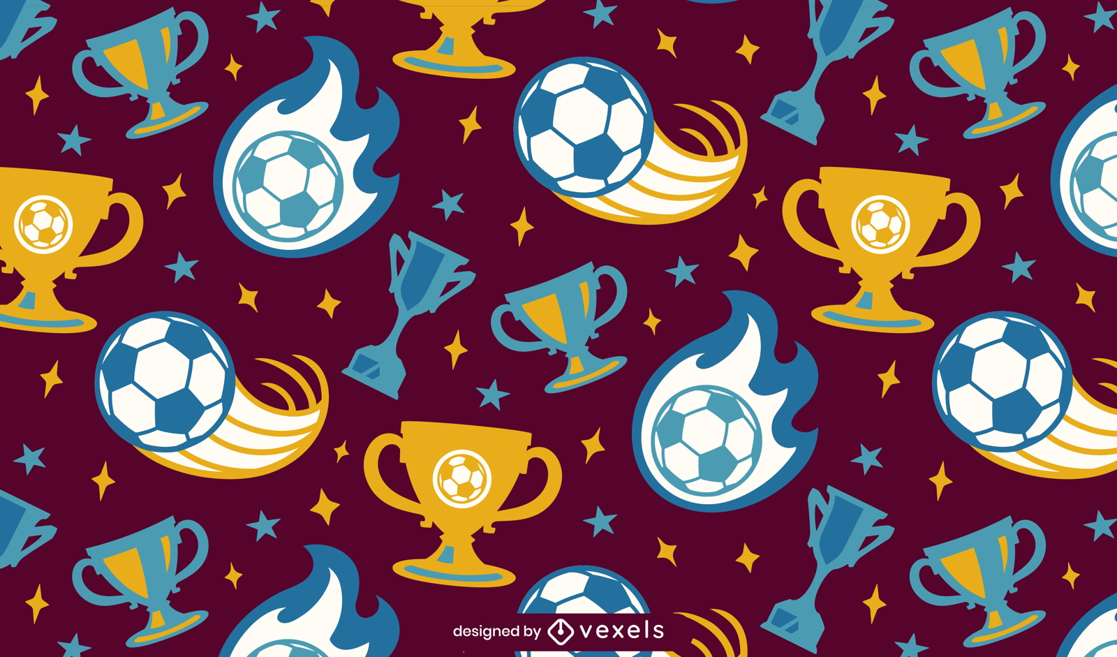 Diseño de patrón de copa de fútbol