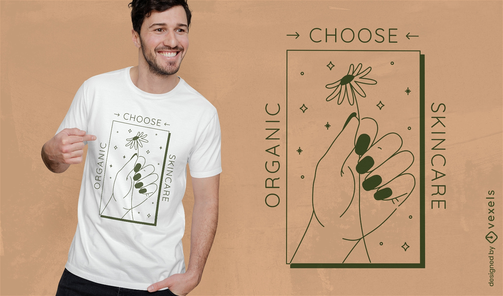 Organic skincare beauty t-shirt design