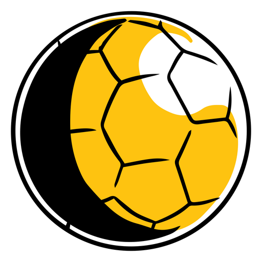 Yellow soccer ball PNG Design