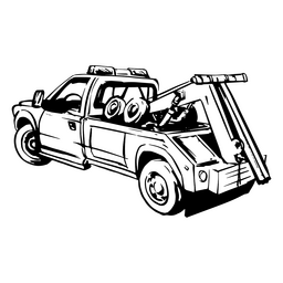 Tow Truck For Roadside Assistance PNG & SVG Design For T-Shirts