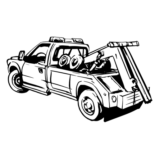 Tow truck for roadside assistance PNG Design