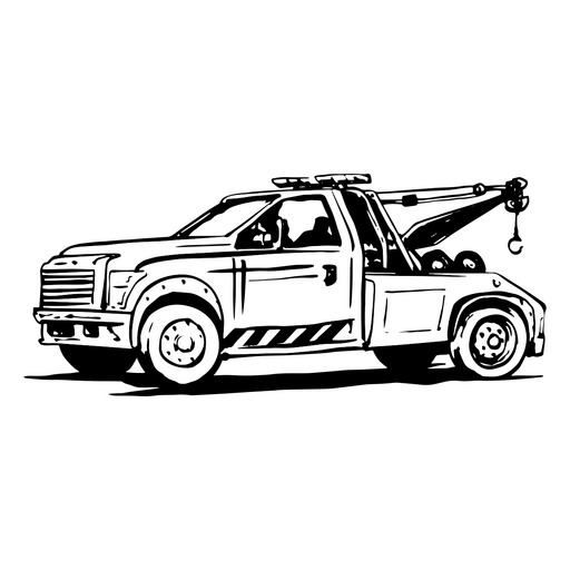 Tow truck for vehicle recovery PNG Design