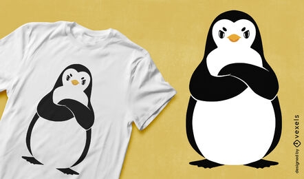 Angry penguin t-shirt design