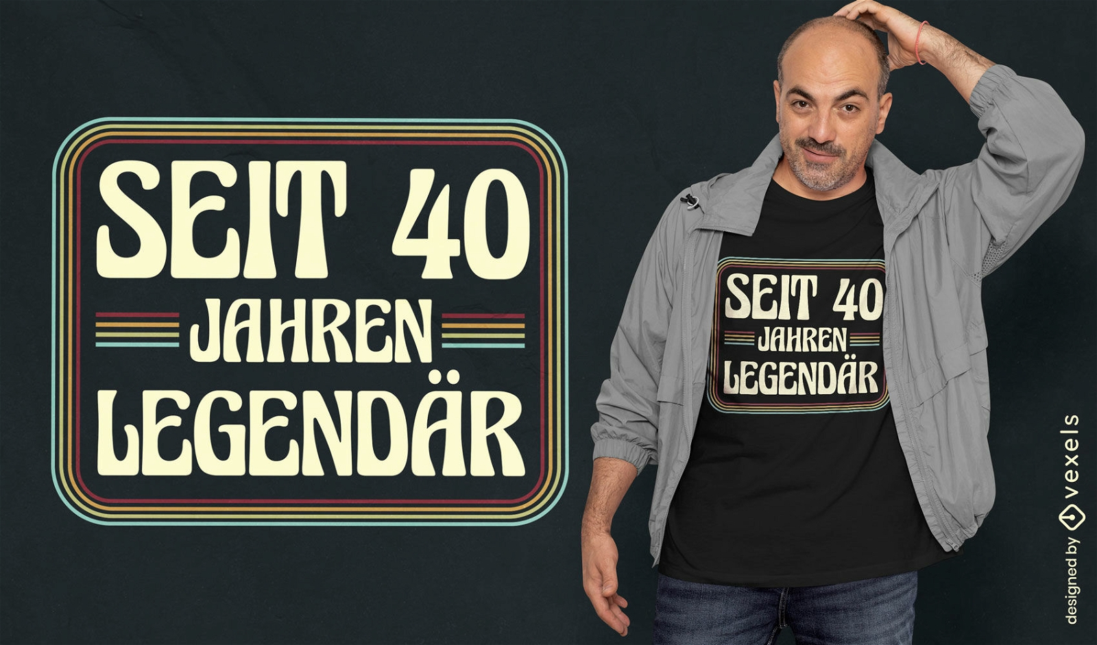 Retro-T-Shirt-Design zum 40. Geburtstag