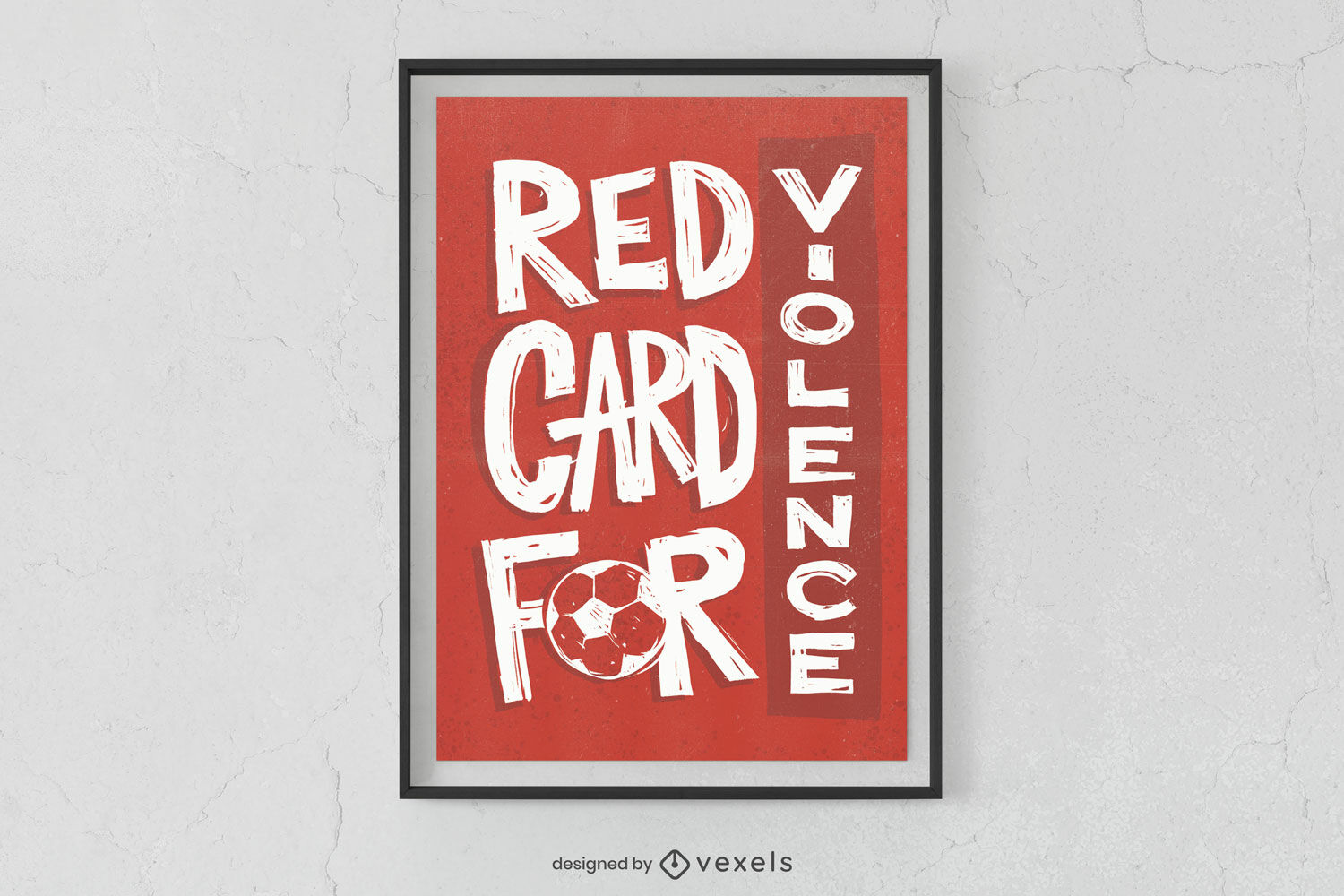 Design de cartaz de jogo de futebol de cartão vermelho