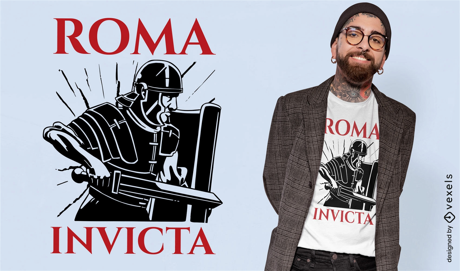 Design de camiseta invicta da Roma