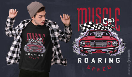 Rotes Supercar-Zitat-T-Shirt-Design