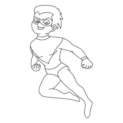 Masked superhero ready to action PNG Design